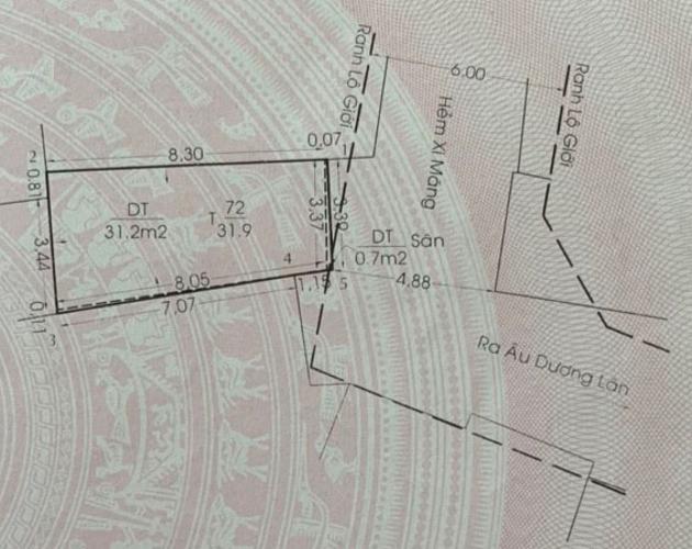 Bản vẽ Nhà phố hướng Đông Bắc, hẻm trước nhà rộng 4m.