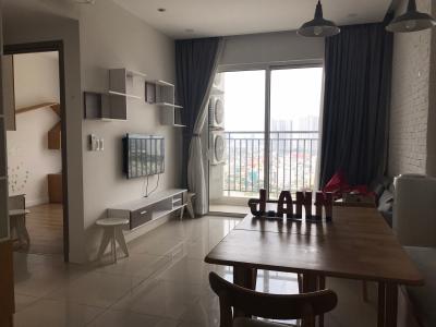 Phòng khách Galaxy 9, Quận 4 Căn hộ Galaxy 9 tầng trung, ban công hướng Tây Nam.