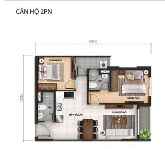 Layout căn hộ Lovera Vista, Huyện Bình Chánh Căn hộ Lovera Vista thiết kế sang trọng, tiện ích xung quanh đầy đủ.