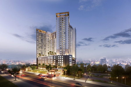 Masteri Millennium, Quận 4 Căn hộ Masteri Millennium tầng 20 view thoáng mát, đầy đủ nội thất.