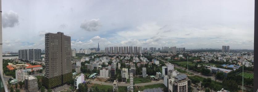 View căn hộ Feliz En Vista, Quận 2 Căn hộ Feliz En Vista tầng cao đón view Landmark 81, đầy đủ nội thất.