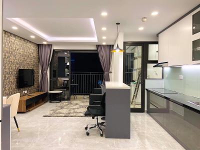 phòng khách căn hộ riviera point Căn hộ Riviera Point tầng cao, đón view sông thoáng mát.