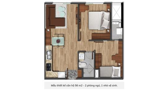 Mặt bằng căn hộ Akari City, Bình Tân Căn hộ góc tầng 05 Akari City, view thành phố thoáng mát