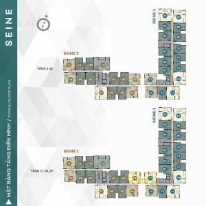 layout tầng Căn hộ West Gate Park Bình Chánh Căn hộ West Gate Park tầng 18, diện tích 59m nội thất cơ bản.