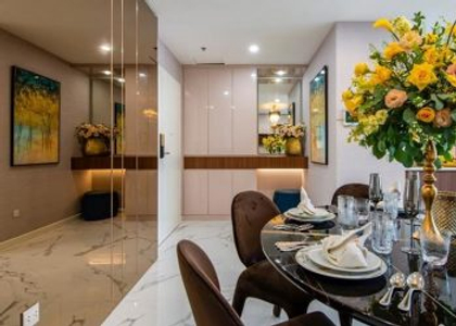 Nhà mẫu căn hộ Sunshine Horizon, Quận 4 Căn hộ Sunshine Horizon tầng 28 ban công hướng Đông, tiện ích đa dạng.