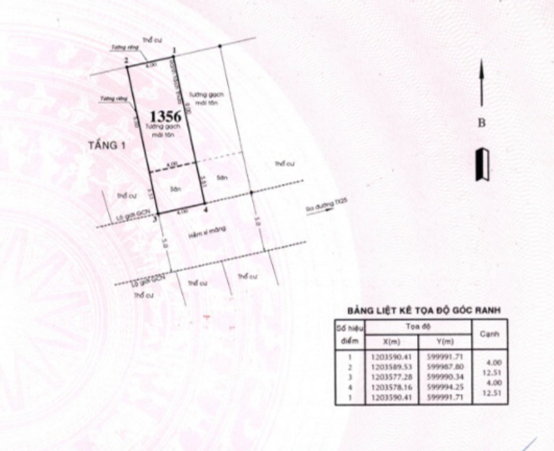 Bản vẽ đất nền Quận 12 Đất nền hẻm rộng 5m đường Thạnh Xuân 25, diện tích 50m2 vuông đẹp.