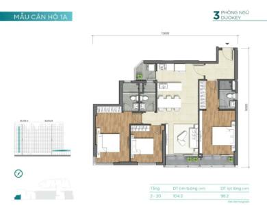 layout căn số 7 tháp A dự án D'Lusso quận 2 Căn hộ tầng trung D'Lusso nội thất cơ bản, view thoáng mát.