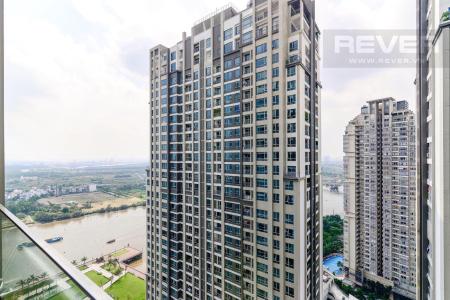 Phòng ngủ căn hộ VINHOMES CENTRAL PARK Căn hộ Vinhomes Central Park hướng ban công tây nam đầy đủ nội thất diện tích 80m²