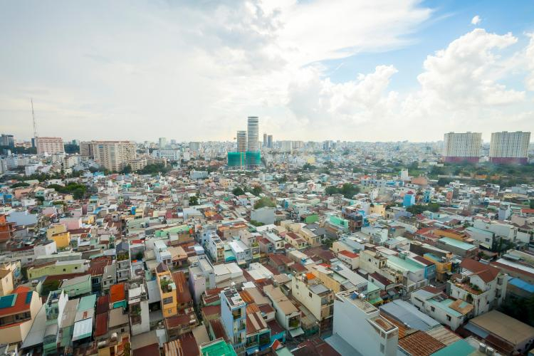 View căn hộ The Manor, Quận Bình Thạnh Studio The Manor tầng 15 view thành phố thoáng mát, đầy đủ nội thất.