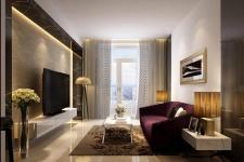 Centana Thủ Thiêm - Phòng khách căn hộ mẫu A1