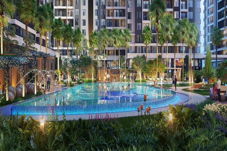 Safira Khang Điền - Hồ bơi tràn