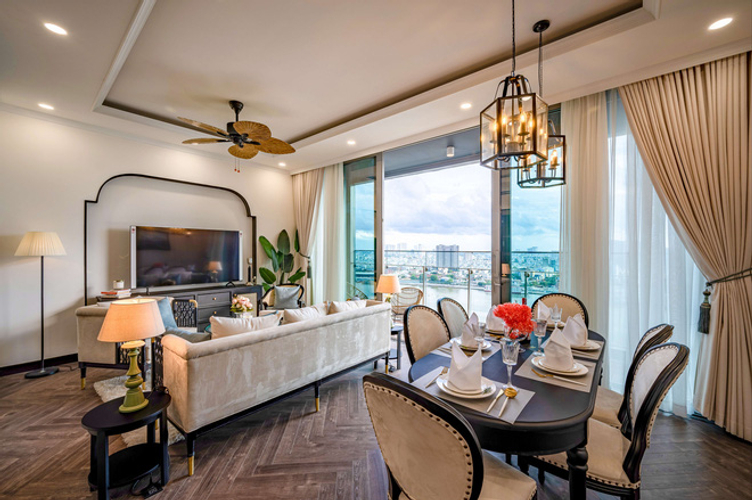 Căn hộ Empire City, Quận 2 Căn hộ Empire City tầng 21 có 3 phòng ngủ, view đón gió thoáng mát.