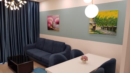 Phòng khách căn hộ Vinhomes Golden River Căn hộ Vinhomes Golden River đầy đủ nội thất tiện nghi, tầng cao.