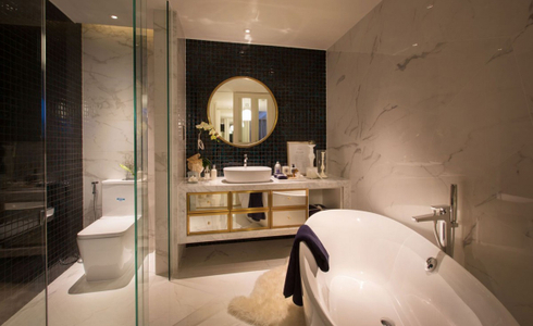 Nhà mẫu căn hộ Soho Residence, Quận 1 Căn hộ Soho Residence tầng 27 thiết kế hiện đại, không có nội thất.