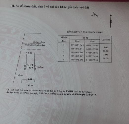 Bản vẽ đất nền Quận 9 Đất nền Quận 9 đối diện Centana Điền Phúc Thành, diện tích 80m2.