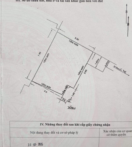 Bản vẽ nhà phố Quận 1 Nhà phố cấp 4 diện tích 43.52m2 vuông đẹp, khu vực dân cư hiện hữu lâu đời.