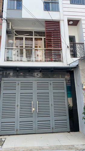 Mặt tiền nhà phố Quận Bình Thạnh Nhà phố Khu cư Xá Công An, thiết kế 1 trệt, 2 lầu và sân thượng kiên cố.