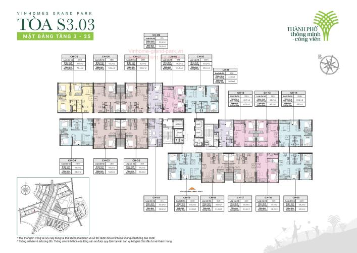 Layout Vinhomes Grand Park, Quận 9 Căn hộ Vinhomes Grand Park tầng cao, ban công view Đông Nam.