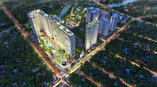 Topaz Elite quận 8 Căn hộ Topaz Elite tầng 20 không có nội thất, view thành phố thoáng gió