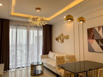 Phòng khách One Verandah Quận 2 Căn hộ One Verandah tầng trung, view thành phố nhộn nhịp.