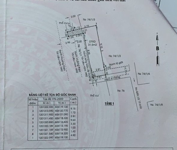 Bản vẽ nhà phố Quận Thủ Đức Nhà phố diện tích 31.5m2 cửa hướng Đông Nam, khu vực đầy đủ tiện ích.